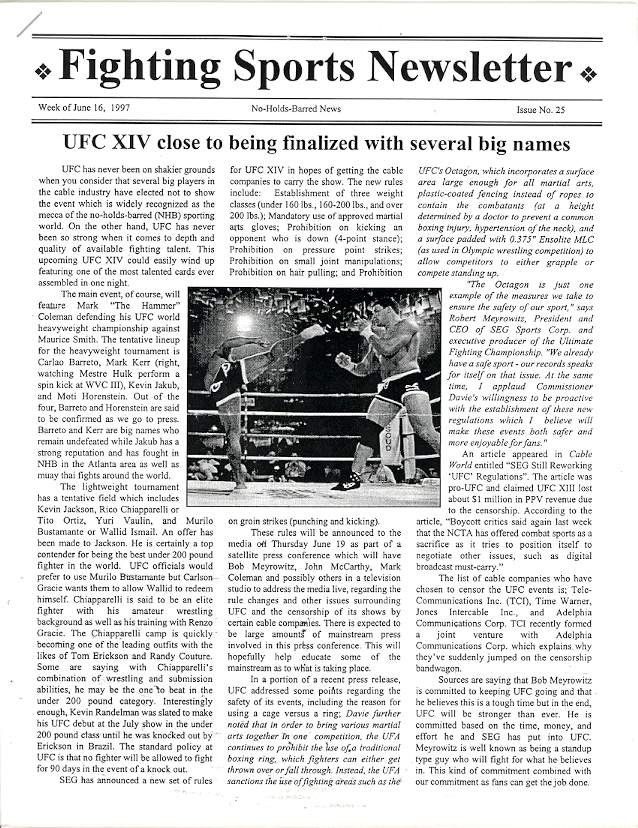 06/97 Fighting Sports Newsletter
